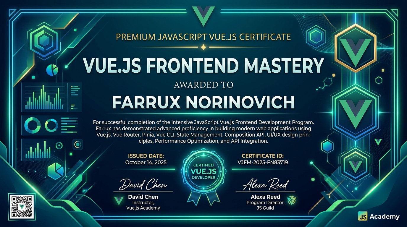 JavaScript & Vue.js — Frontend Mastery